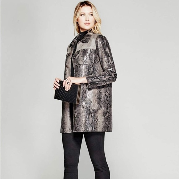 Guess by Marciano “Nessa “Snake Print Coat - Picture 1 of 8